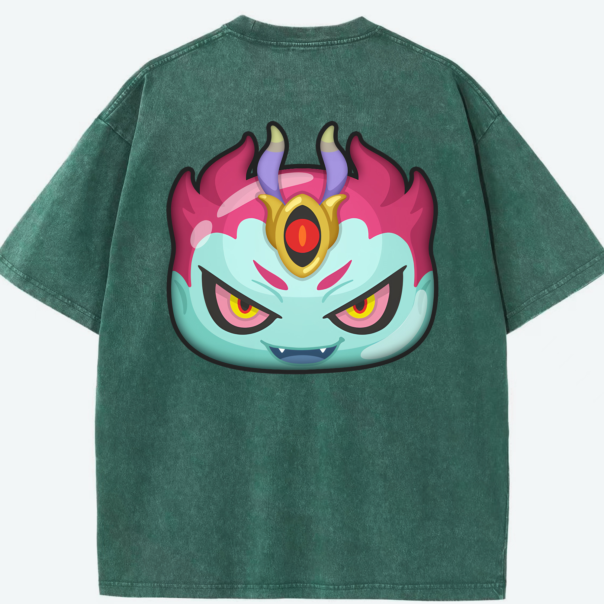 （画像用） 妖怪ウォッチ Yo-kai Watch 綿100% ヴィンテージ風 半袖Tシャツ（背面プリント）